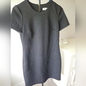 Calvin Klein Dress Womens Size 4 Black Floral Knit Cap Sleeve